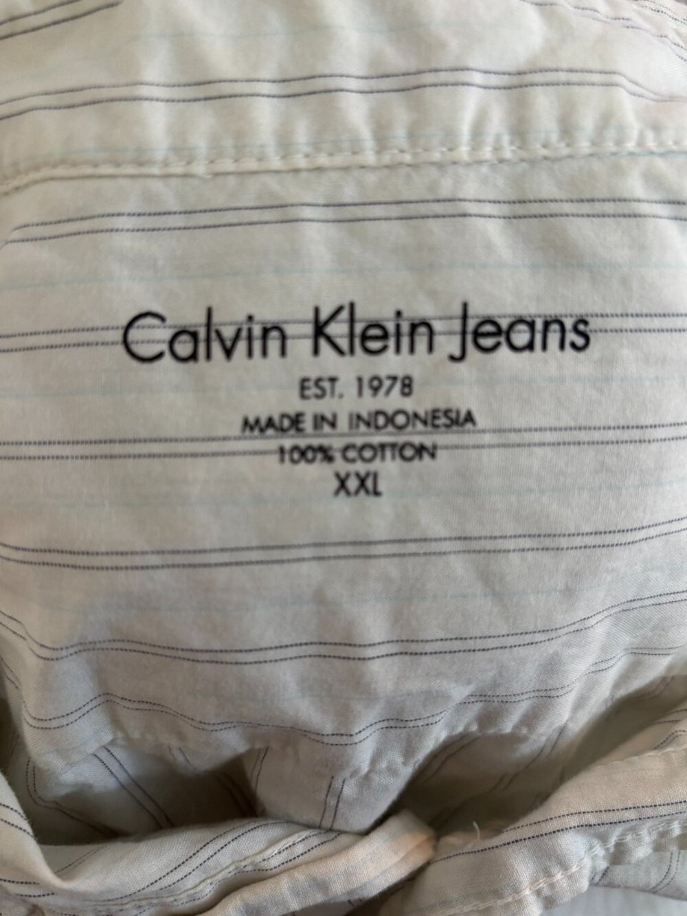 Calvin Klein Jeans Stripe Button Down Shirt - Picture 4 of 4